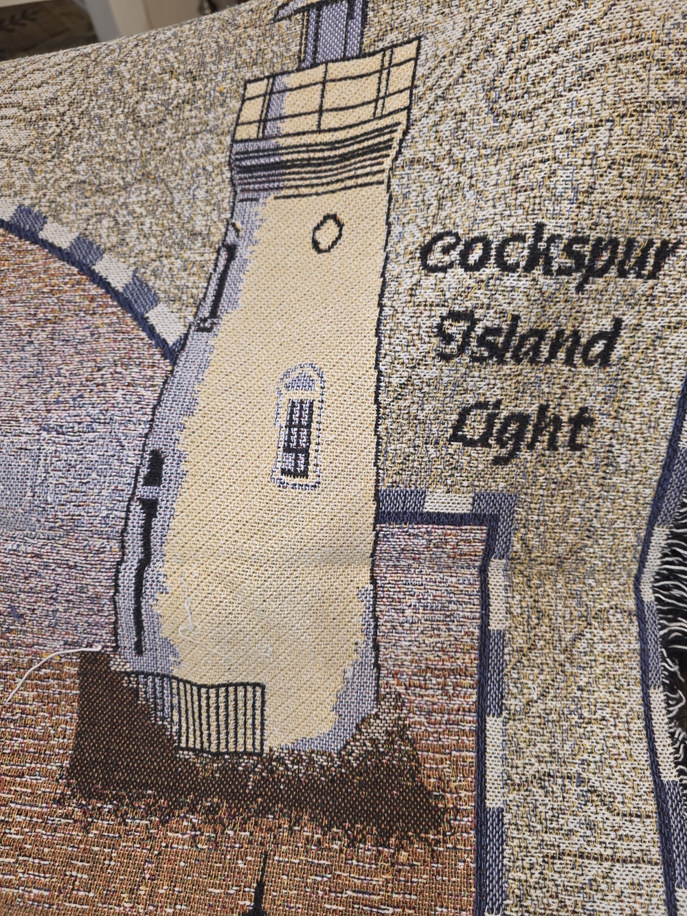Coastal Lighthouse Throw Blanket - Multicolor - Picture 6 of 10